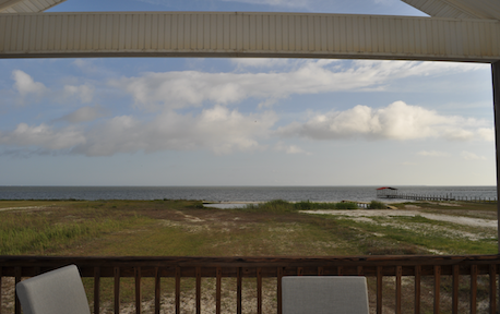 The view from the deck of our beach house.